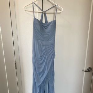 Dusty Blue Azazie Bridesmaid Dress - size 2 (small)